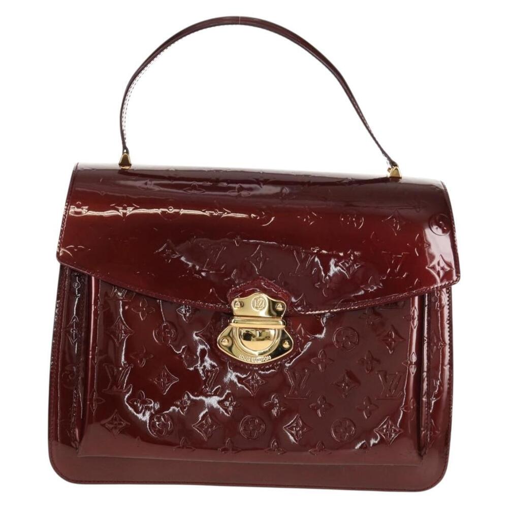 LOUIS VUITTON Monogram Vernis Romaine Hand Bag Rouge Favist M91393 Auth 151670AV - Picture 13 of 16